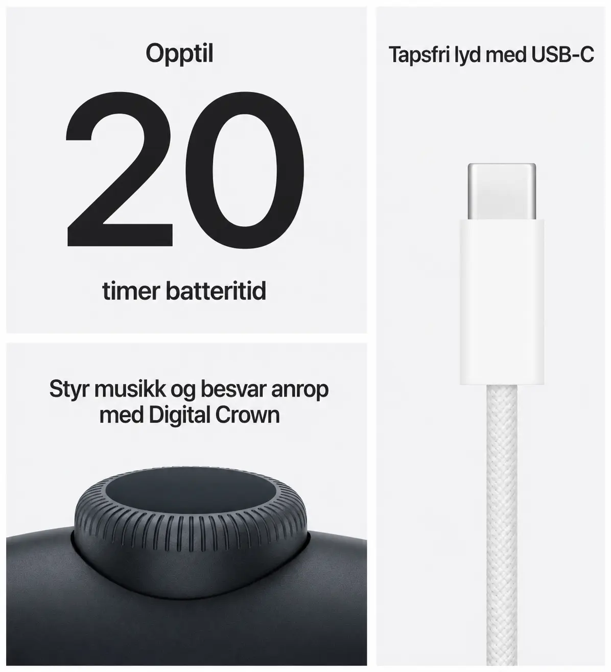 AirPods Max 2 batteritid og USB-C