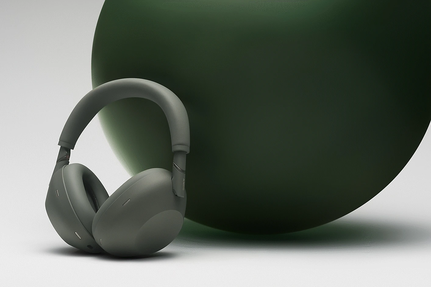 Sony WH-1000XM6 Olivengrå – detalj