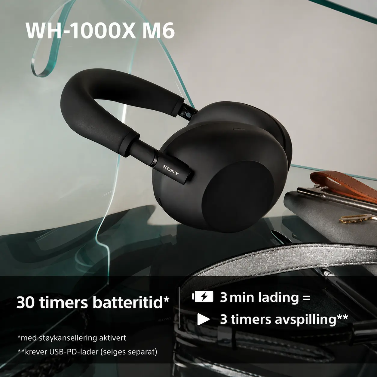 Sony WH-1000XM6 livsstilsbilde